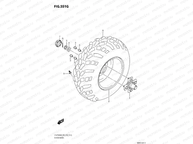 551G - RH REAR WHEEL (LT-A750XPZ:M0:P03)