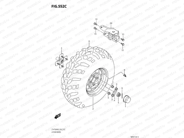 552C - LH REAR WHEEL (LT-A750XPZM0 P24)