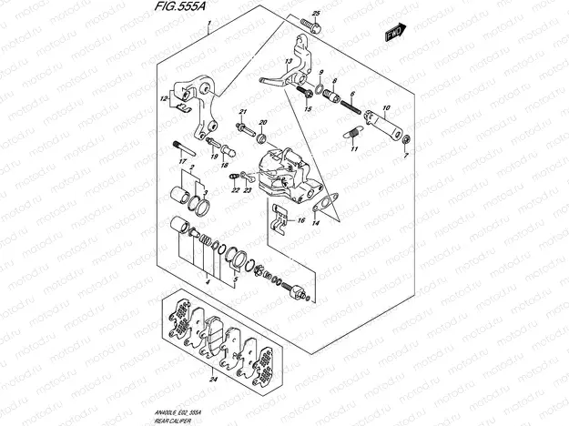 555A - REAR CALIPER (AN400L6 E19)