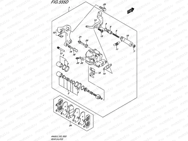 555D - REAR CALIPER (AN400ZAL5 E02)