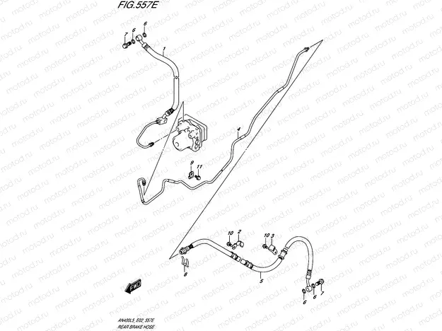 557E - REAR BRAKE HOSE (AN400ZAL5 E19)