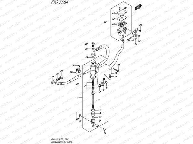 558A - REAR MASTER CYLINDER
