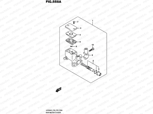 558A - REAR MASTER CYLINDER