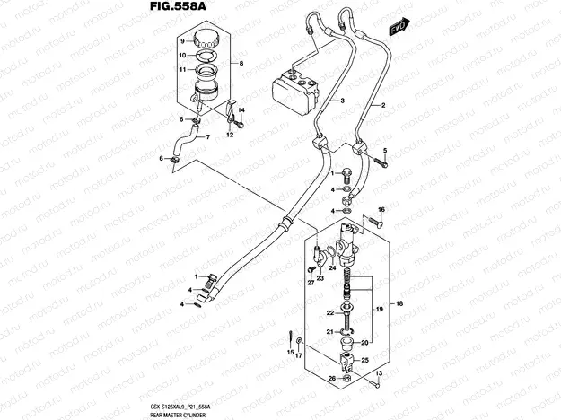 558A - REAR MASTER CYLINDER
