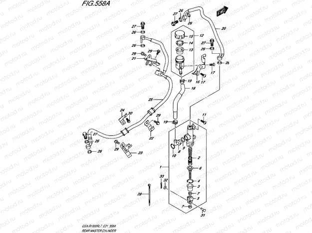 558A - REAR MASTER CYLINDER