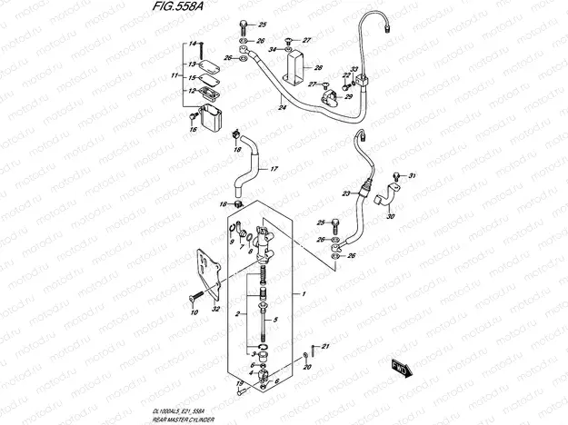 558A - REAR MASTER CYLINDER