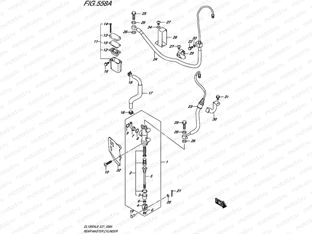 558A - REAR MASTER CYLINDER