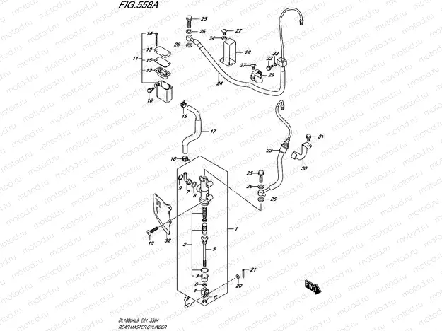 558A - REAR MASTER CYLINDER