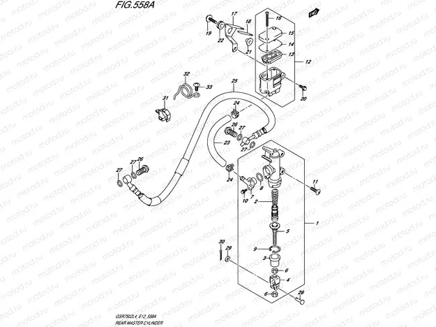 558A - REAR MASTER CYLINDER