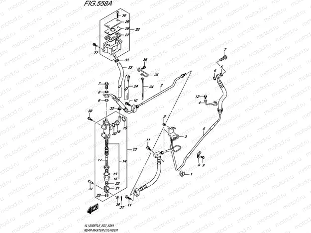 558A - REAR MASTER CYLINDER