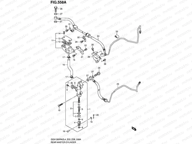 558A - REAR MASTER CYLINDER