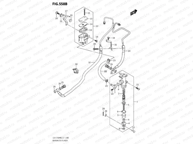 558B - REAR MASTER CYLINDER