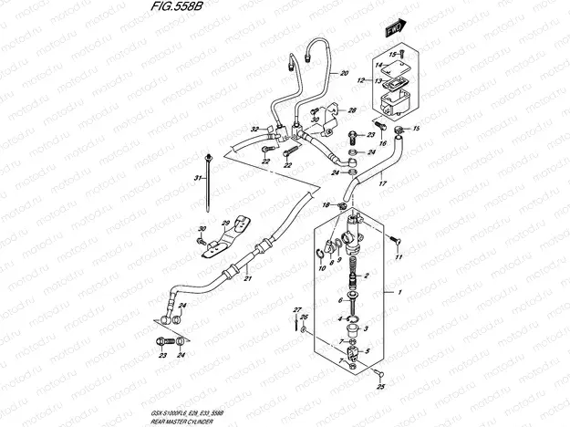 558B - REAR MASTER CYLINDER (GSX-S1000FAL6 E28)