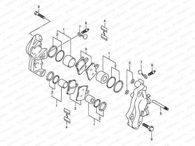 55A - FRONT CALIPER (MODEL K1/K2)