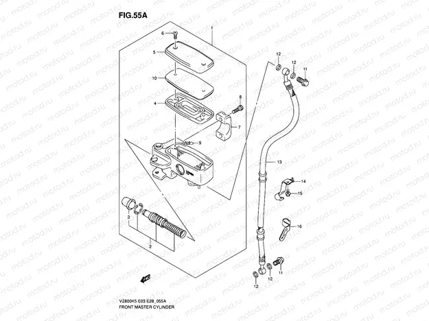 55A - FRONT MASTER CYLINDER (MODEL K7/K8/K9)