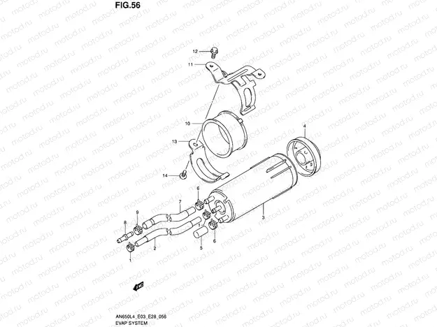 56 - EVAP SYSTEM (AN650L4 E33)