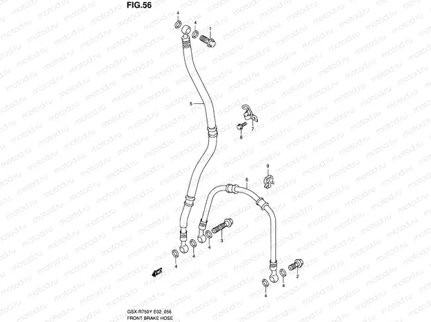 56 - FRONT BRAKE HOSE