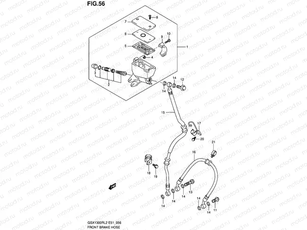 56 - FRONT BRAKE HOSE