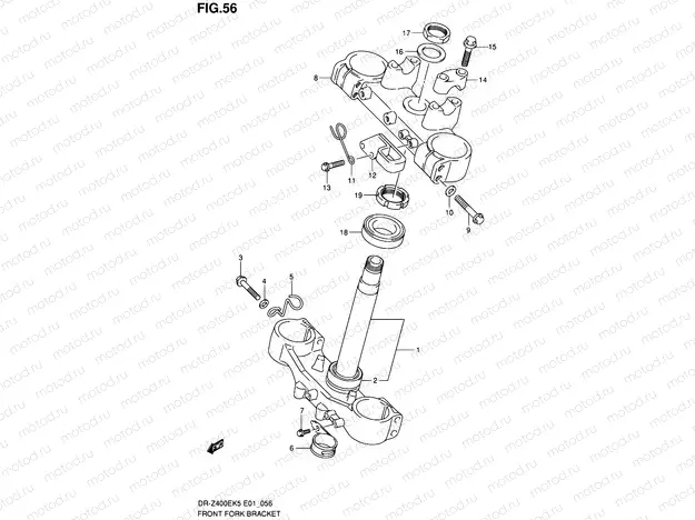 56 - FRONT FORK BRACKET (E01,P37)