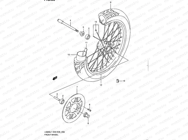 56 - FRONT WHEEL