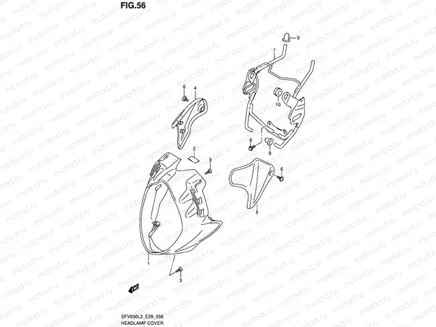 56 - HEADLAMP COVER