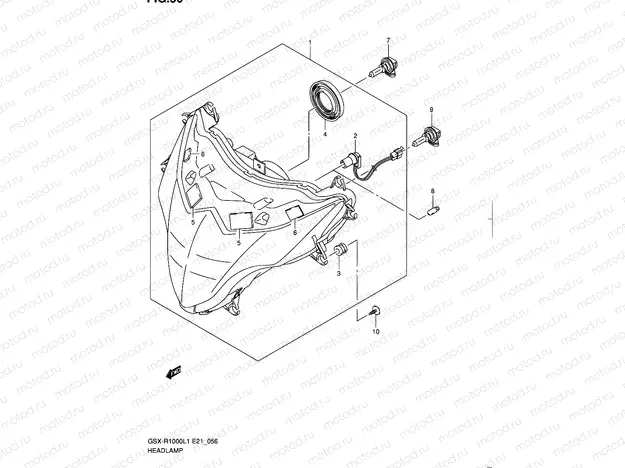 56 - HEADLAMP (GSX-R1000L1 E21)