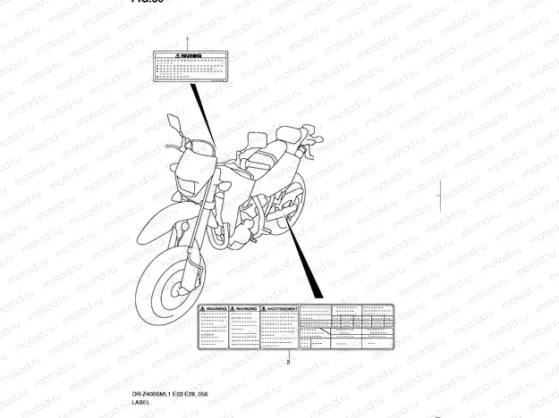 56 - LABEL (DR-Z400SML1 E28)