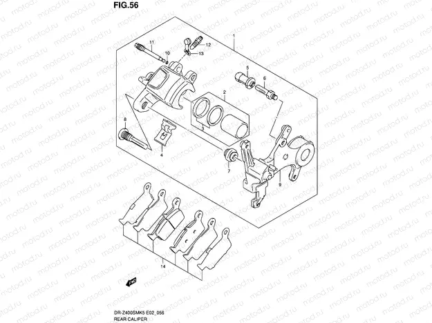 56 - REAR CALIPER