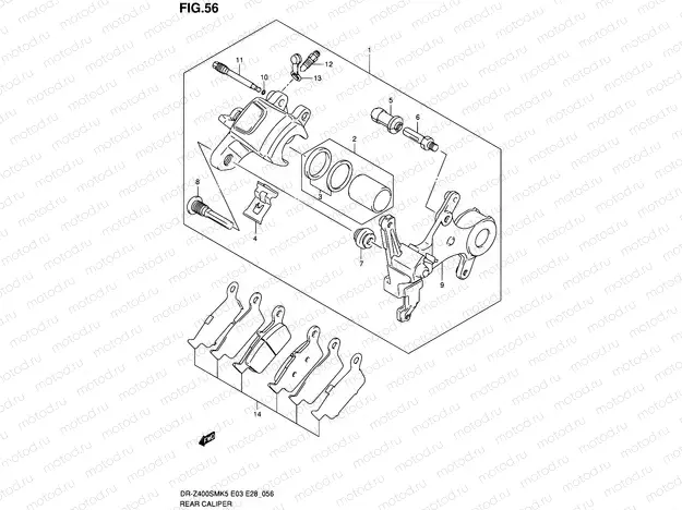 56 - REAR CALIPER
