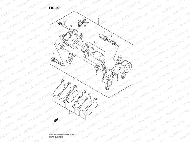 56 - REAR CALIPER