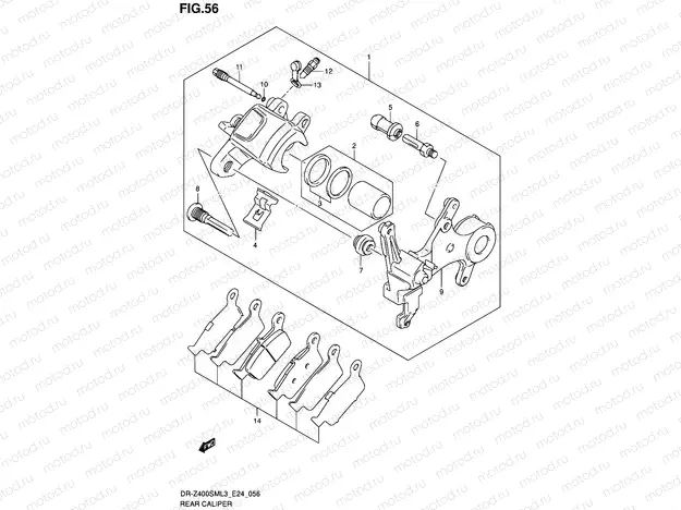 56 - REAR CALIPER