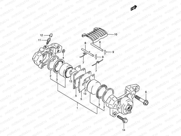 56 - REAR CALIPER (MODEL L/M/N)