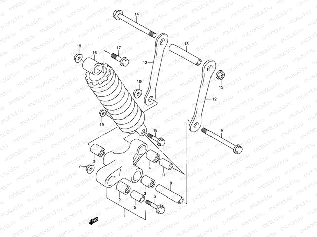 56 - REAR CUSHION LEVER