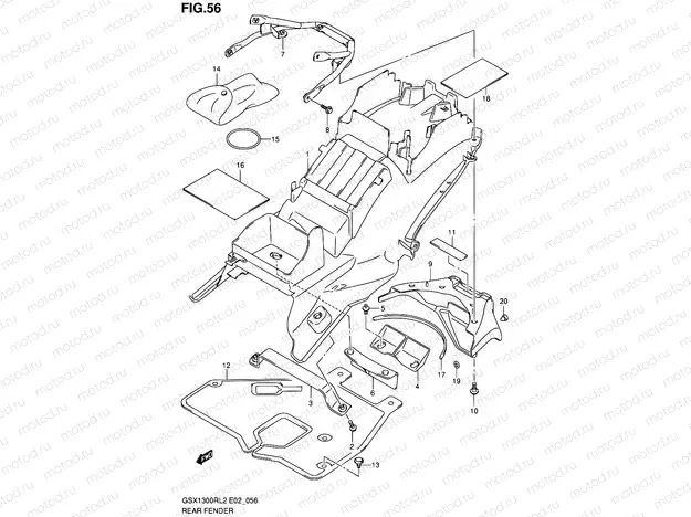 56 - REAR FENDER