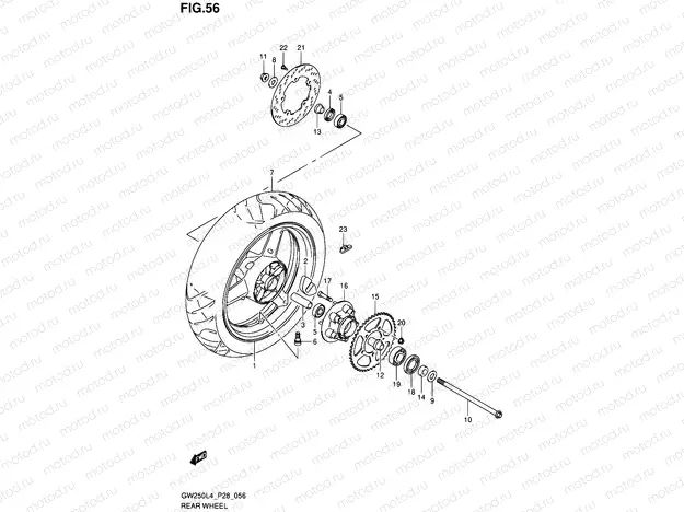 56 - REAR WHEEL