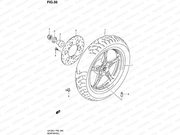 56 - REAR WHEEL