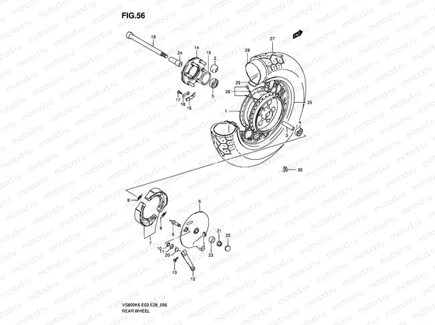 56 - REAR WHEEL