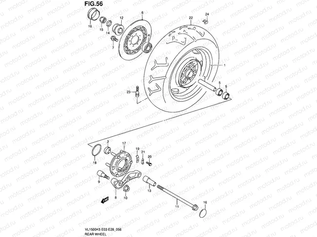 56 - REAR WHEEL