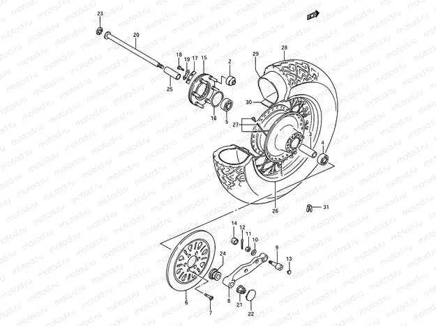 56 - REAR WHEEL