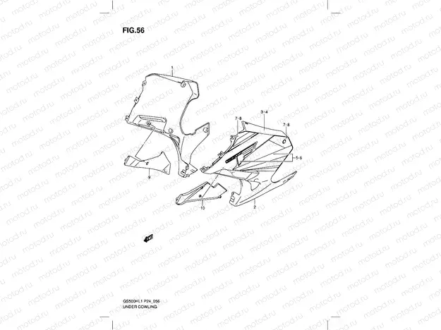 56 - UNDER COWLING  (GS500FH)