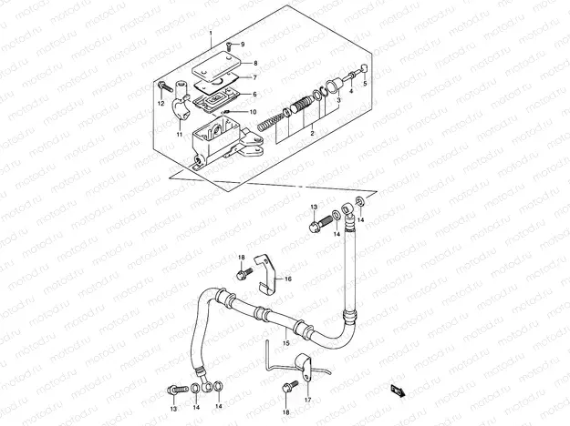 56A - CLUTCH MASTER CYLINDER (SV1000/U1/U2)