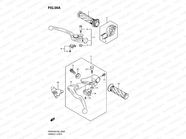 56A - HANDLE LEVER (MODEL L0)
