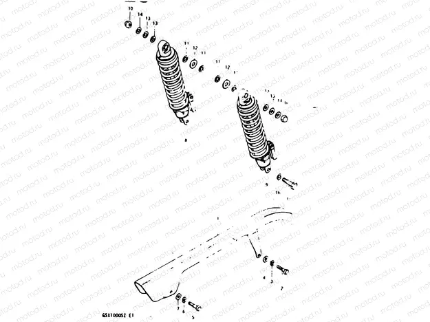 57 - CHAIN CASE - REAR SHOCK ABSORBER