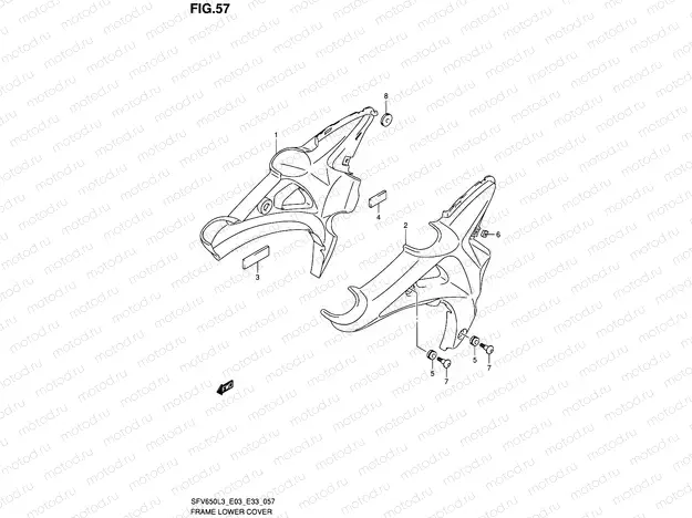 57 - FRAME LOWER COVER