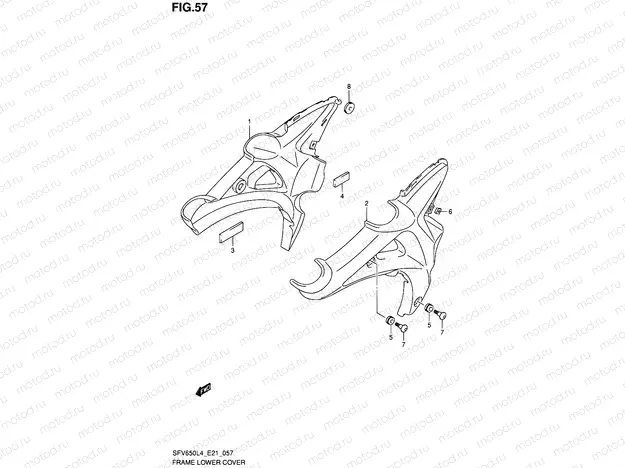 57 - FRAME LOWER COVER