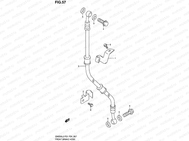 57 - FRONT BRAKE HOSE