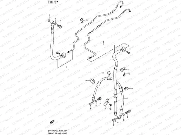 57 - FRONT BRAKE HOSE
