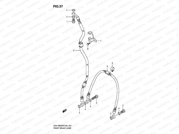 57 - FRONT BRAKE HOSE