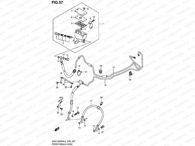 57 - FRONT BRAKE HOSE