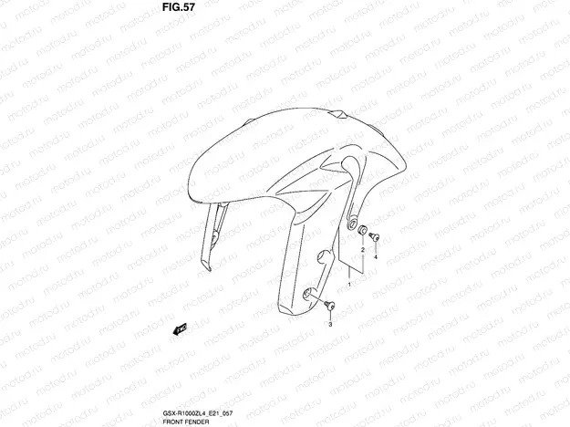 57 - FRONT FENDER (GSX-R1000ZUFL4 E21)